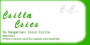 csilla csics business card